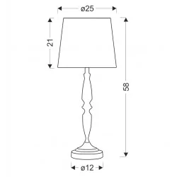 Oswietlenie - cardinale lampa sto³owa h-58 cm ciemny szary 1x40 e27 aba¿ur be¿owy candellux 