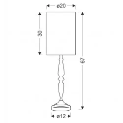 Oswietlenie - cardinale lampa sto³owa h-67 cm ciemny szary 1x40 e27 aba¿ur ciemny lniany candellux 