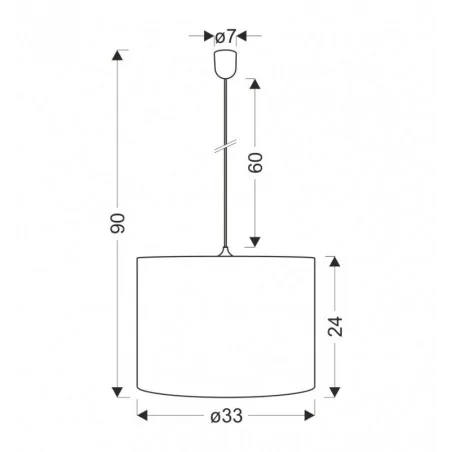 Oswietlenie - arabesca lampa wisząca czarny 33x33x24 1x60w e27 abażur brązowy candellux 