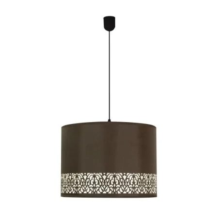 Oswietlenie - arabesca lampa wisząca czarny 33x33x24 1x60w e27 abażur brązowy candellux 