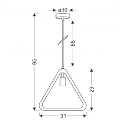 Oswietlenie - triun lampa wisząca czarny+beżowy 1x40w e27 candellux 