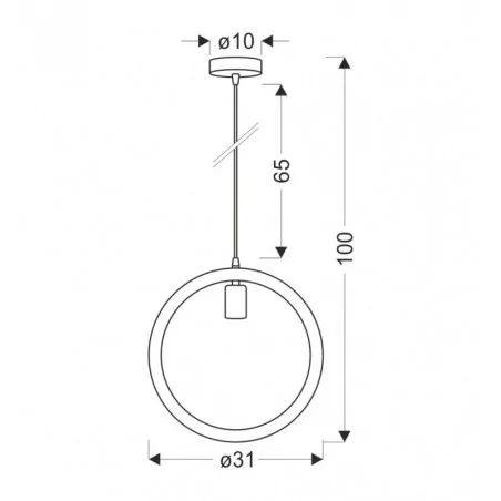Oswietlenie - kolo lampa wisząca czarny+beżowy 1x40w e27 candellux 