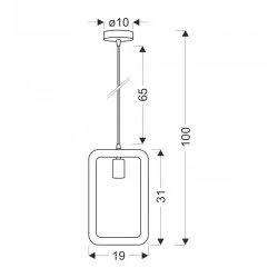 Oswietlenie - ostor lampa wisząca czarny+beżowy 1x40w e27 candellux 