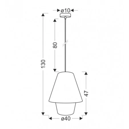 Oswietlenie - africa lampa wisząca 40 czarny 1x40w e27 abażur beżowy+biały candellux 