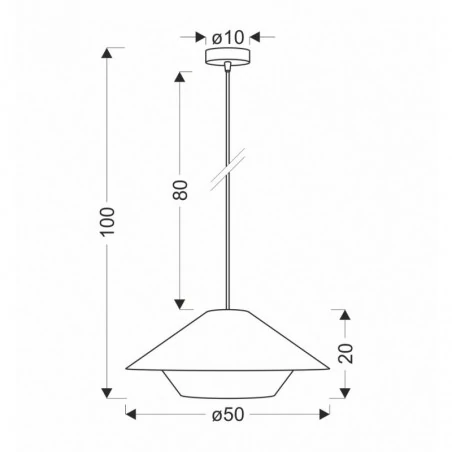 Oswietlenie - africa lampa wisząca 50 czarny 1x40w e27 abażur beżowy+biały candellux 