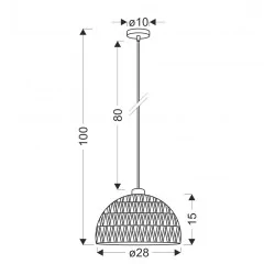 Oswietlenie - balli lampa wisząca biały 1x40w e27 abażur biały candellux 