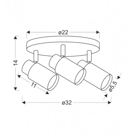 Lampy-sufitowe - claro lampa sufitowa plafon biały 3x15w gu10 klosz biały+drewniany candellux 