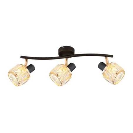 Oswietlenie-sufitowe - lampa sufitowa listwa czarno-złota glamour dubai 93-30191 candellux 