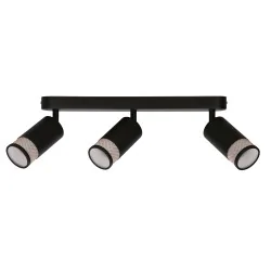 Oswietlenie - lampa sufitowa listwa czarno-złota potrójna flin 93-27689 candellux