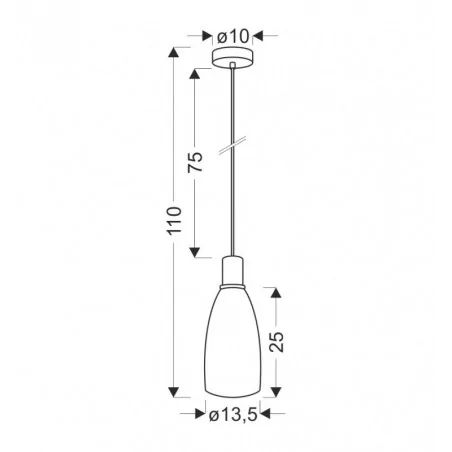 Oswietlenie - udin big lampa wisząca czarny 1x15w gu10 klosz szary candellux 