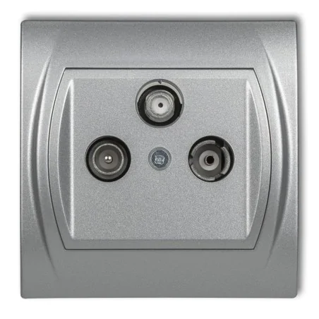 Gniazda-antenowe - gniazdo rtv-sat końcowe srebrny metalik 7lgs logo karlik 