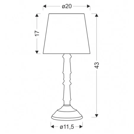 Oswietlenie - cardinale lampa sto³owa h-43 cm ciemny szary 1x40 e27 aba¿ur ciemny lniany candellux 
