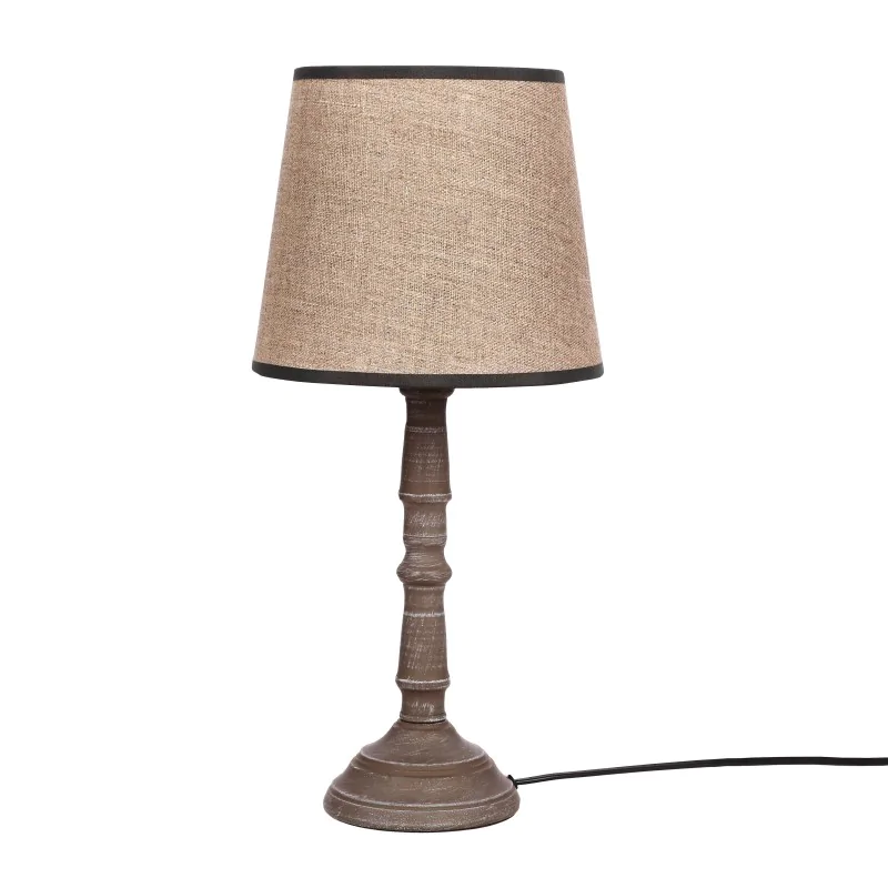 Oswietlenie - cardinale lampa sto³owa h-43 cm ciemny szary 1x40 e27 aba¿ur ciemny lniany candellux firmy Candellux 