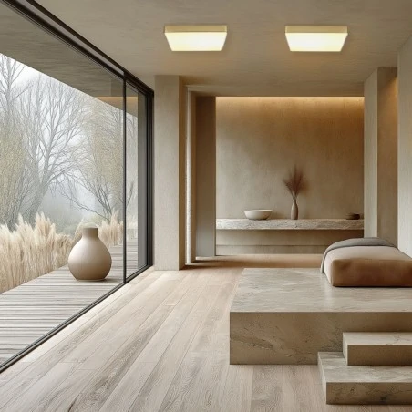 Oswietlenie - quattro lampa sufitowa plafon kwadrat per³owy 35x35 18w led 4000k klosz bia³y candellux 