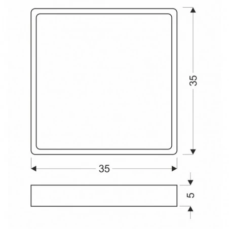 Oswietlenie - quattro lampa sufitowa plafon kwadrat per³owy 35x35 18w led 4000k klosz bia³y candellux 