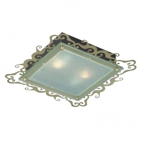 Oswietlenie - casablanca plafon 2x60w e27 38 cm patyna kwadrat candellux 