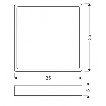 Plafony - quattro lampa plafon kwadratowy 30x30 12w led złoty ip44 candellux 