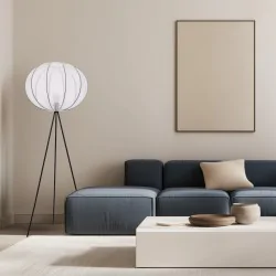 Oswietlenie - mellow lampa pod³ogowa czarny 1x40w e27 aba¿ur mist 52 bia³y kula candellux 