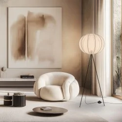 Oswietlenie - mellow lampa pod³ogowa czarny 1x40w e27 aba¿ur mist 52 bia³y kula candellux 