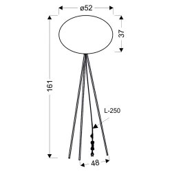 Oswietlenie - mellow lampa pod³ogowa czarny 1x40w e27 aba¿ur mist 52 bia³y kula candellux 