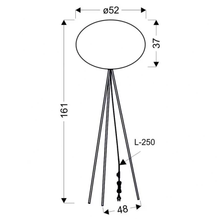Oswietlenie - mellow lampa pod³ogowa czarny 1x40w e27 aba¿ur mist 52 bia³y kula candellux 