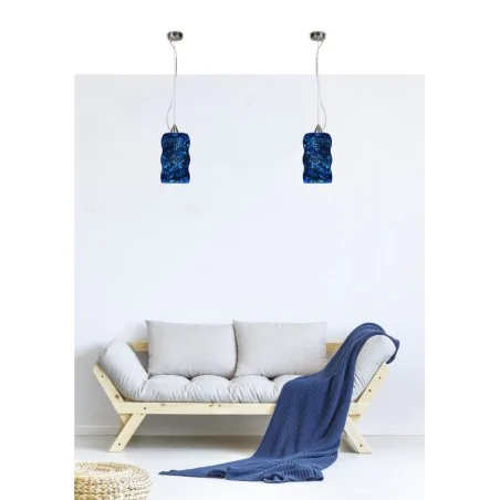 Oswietlenie - trilogy zwis 1x60w e27 niebieski mały promocja candellux 