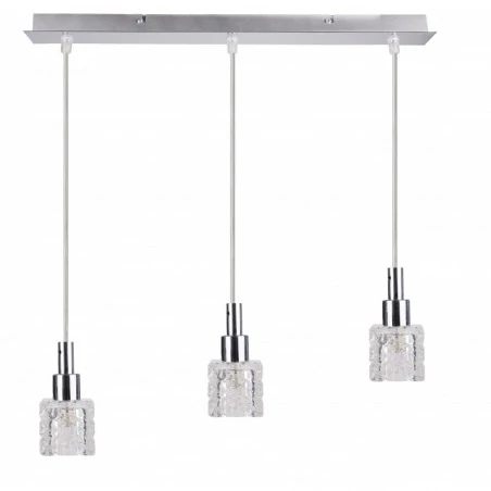 Oswietlenie - rubik zwis 3x40 g9 chrom+kryształ candellux 