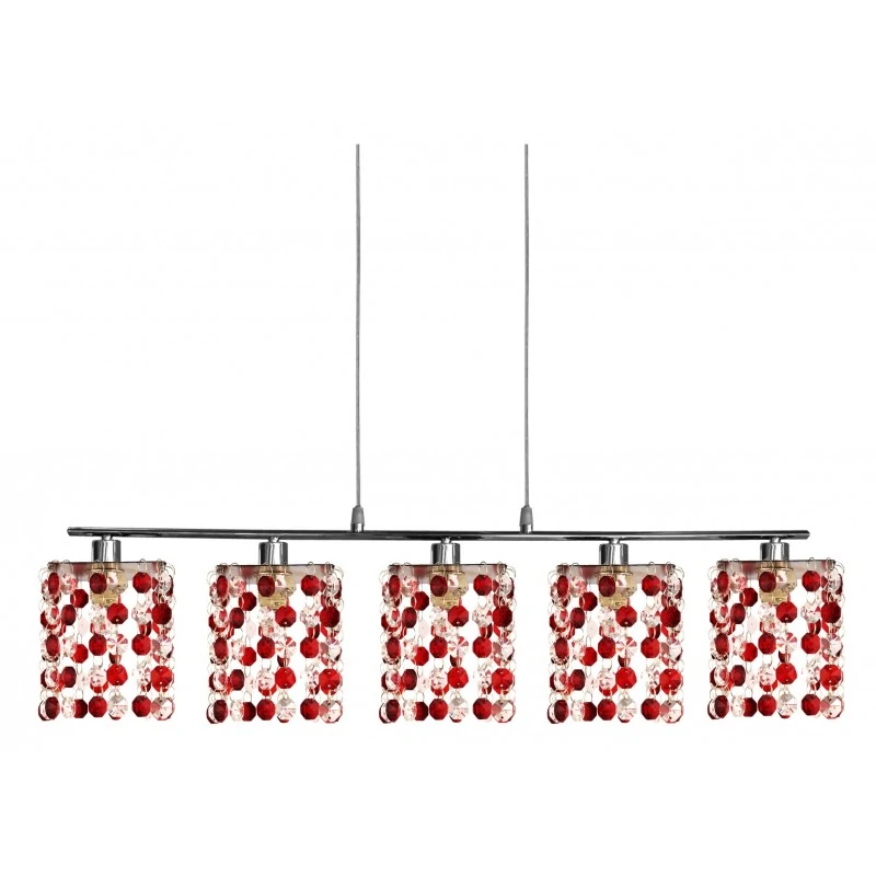 Oswietlenie - classic zwis 5x40w g9 czerwony candellux firmy Candellux 