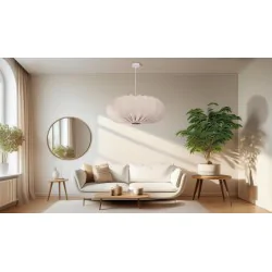 Oswietlenie - cafee' lampa wisz¹ca 66cm bia³y 1x40w e27 aba¿ur frappe candellux 