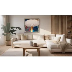 Oswietlenie - cafee' lampa wisz¹ca 66cm bia³y 1x40w e27 aba¿ur frappe candellux 