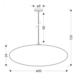 Oswietlenie - cafee' lampa wisz¹ca 66cm bia³y 1x40w e27 aba¿ur frappe candellux 
