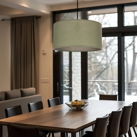 Oswietlenie - shanti lampa wisz¹ca czarny 1x40 e27 aba¿ur miêtowy candellux 