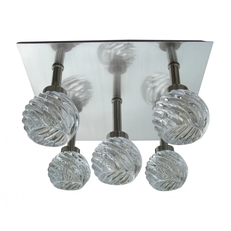 Oswietlenie - gira plafon 5x40w g9 satyna nikiel+kryształ promocja candellux firmy Candellux 