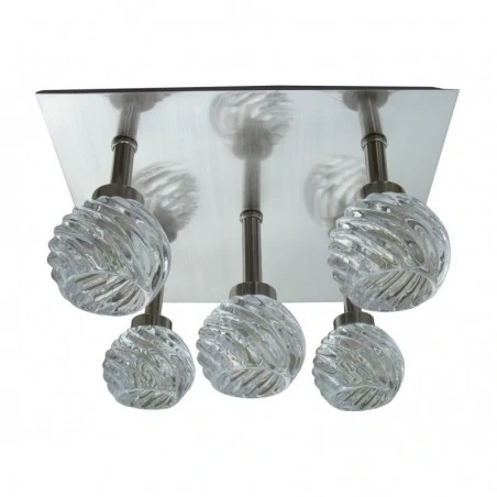 Oswietlenie - gira plafon 5x40w g9 satyna nikiel+kryształ promocja candellux 