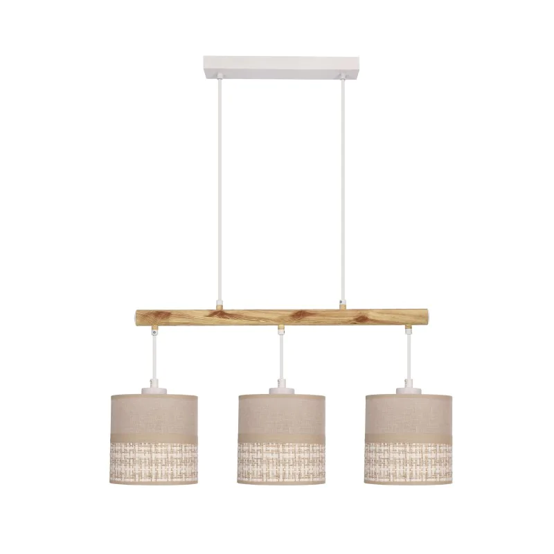 Oswietlenie - izotto lampa wisząca biały 3x60w e27 abażur beżowy candellux firmy Candellux 