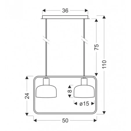 Oswietlenie - zodiac lampa wisząca czarny 2x40w e27 klosz biały candellux 