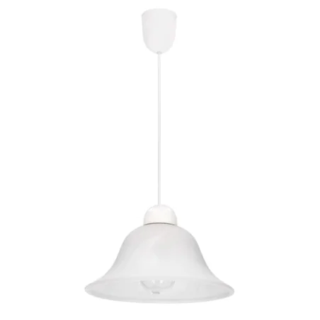 Oswietlenie - lenis lampa wisząca biały 1x60w e27 klosz biały candellux 