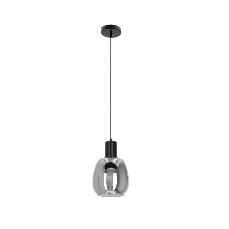 Oswietlenie - udin small lampa wisząca czarny 1x15w gu10 klosz szary candellux firmy Candellux 