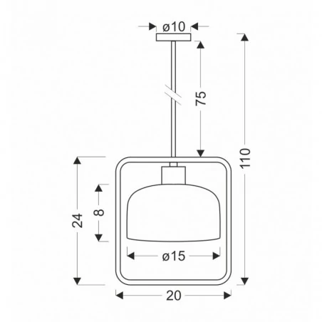Oswietlenie - zodiac lampa wisząca czarny 1x40w e27 klosz biały candellux 