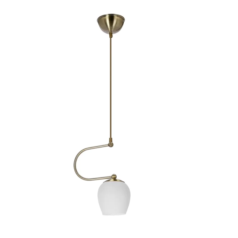 Oswietlenie - serano lampa wisząca patynowy 1x60w e27 klosz biały candellux firmy Candellux 