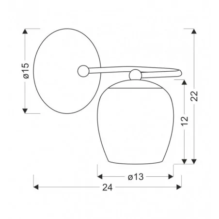Oswietlenie - serano lampa kinkiet patynowy 1x60w e27 klosz biały candellux 