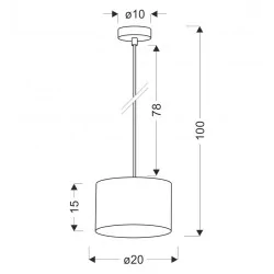 Oswietlenie - pandy lampa wisząca czarny 1x40w e27 abażur szary+złoty candellux 