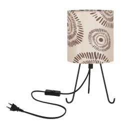 Lampki-nocne - lampa stołowa z kremowym abażurem na trójnogu 41-33208 candellux