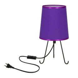 Lampki-nocne - lampa stołowa z fioletowym abażurem e14 41-33215 candellux