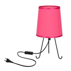Lampki-nocne - lampa stołowa na trójnogu abażur fuksja 41-33222 candellux