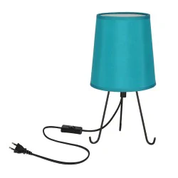Lampki-nocne - lampka nocna z lazurowym abażurem sally 41-33246 candellux