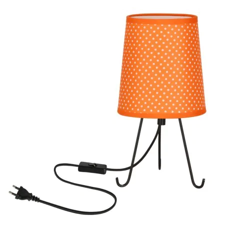 Lampki-nocne - lampka nocna z pomarańczowym abażurem w kropki smally 41-33260 candellux 