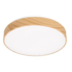 Plafony - figaro lampa sufitowa plafon drewniany z pilotem 24w led candellux