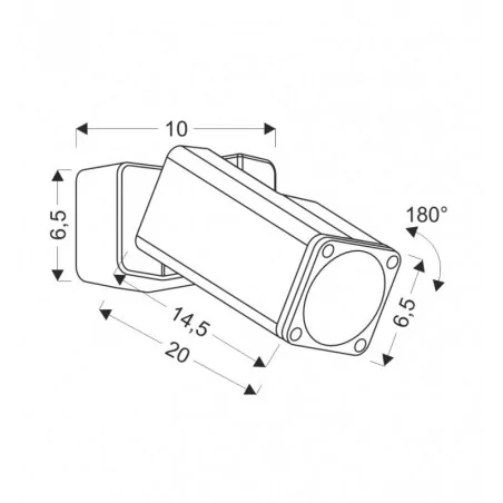 Kinkiety-ogrodowe - lampa ogrodowa kinkiet regulowany czarny gu10 ip65 21-32379 salvia candellux 