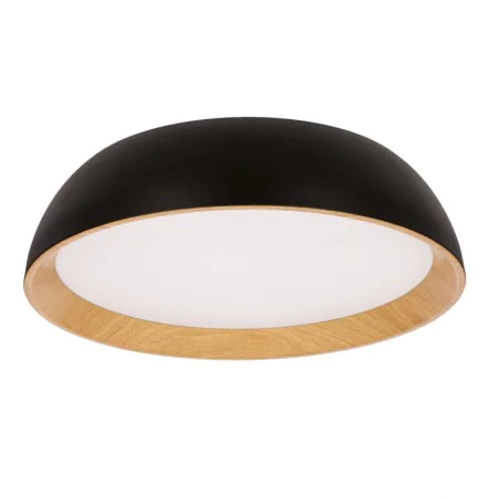 Plafony - calabria lampa sufitowa plafon czarno drewniany 24w led 14-32805 candellux 